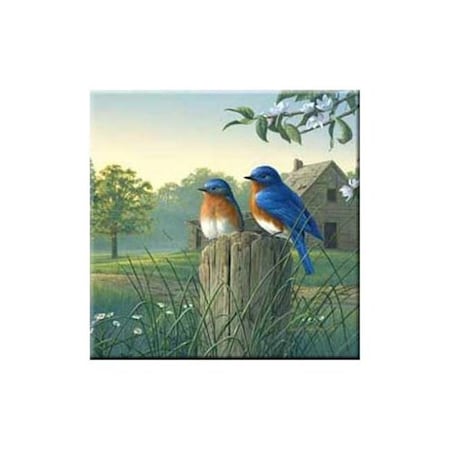 Mcgowan Mfg Co McGowan TT92386 Tuftop Country Morning Bluebirds Trivet TT92386